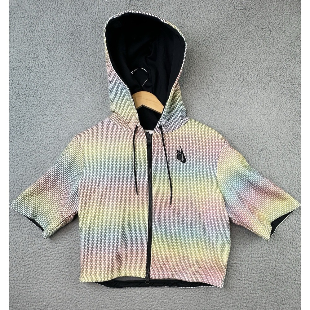 NikeLab Essentials Aurora Reveal Reflective Hoodie Womens XS Rainbow 914233 NWT